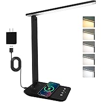 Ylatoial LED Schreibtischlampe - Dimmbar Mit 5 Farben & 10 Helligkeitsstufen, Touch Control