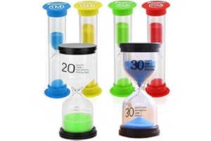 STONCEL Hourglass Sand Timer - 1/3/5/10/20/30 Minutes Sandglass Clock for Kids, Toothbrush, Games, Classroom, Kitchen, Office Decoration