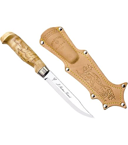 Marttiini Tundra-Messer Mit Birkenholz-Griff – Gesamtlänge 22,8 Cm, Rostfreie Klinge, Inkl. Lederscheide
