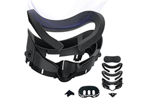 GEEKERA Meta Quest 3 Interfaccia Facciale, Cuscinetto Maschera Comfort Compatibile con gli Accessori Meta Quest 3, con Cuscinetto Facciale in PU e Tessuto di Cotone Ghiacciato