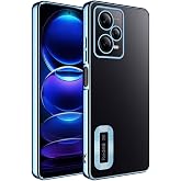 Zore Xiaomi ile uyumlu Redmi Note 12 Pro 5G Kılıf Kamera Korumalı Logo G&ouml;steren Zore Omega Kapak Sierra Mavi