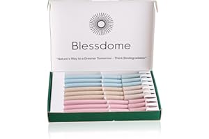 BLESSDOME Biodegradable Wheat Straw Eyebrow Razor Shaper Kit for Women, Peach Fuzz & Facial Hair Remover and Trimmer, Exfoliating Dermaplane Tool. Eco-Friendly Dermaplaning Blades for Face (9 Pcs)