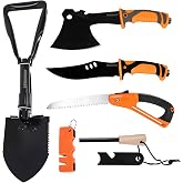 Survival Axe Kit,Camping Accessories Set,Camping Set with Survival Axes,Folding Shovels,Folding Saws,Gifts for Men,for Campin
