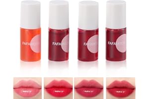 AZONELIFE 4 Couleurs Mini Lip Tint Korean, Mini Liquide Lipstick, Brillant à Lèvres Naturel, Rouge à Lèvres Hydratant, Tenue Longue Durée Couleurs Vives avec Une Finition Hydratante Légère et Nnon Collante