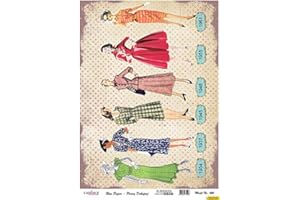 CADENCE ESPAÑA Papel de Arroz Cadence Vestidos de Moda 30x41cm. Ref. 426