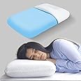 Sleepsia Ultra-Comfort Luxury Cooling Gel Memory Foam Pillow | 1 Year Warranty | Orthopedic Support Bed Pillow for Sleeping | Memory Foam Pillow for Neck,Back and Shoulder Pain Relief (Standard,White)
