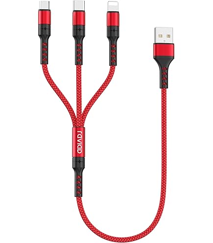 Cavo Di Ricarica 4 In 1 - 1,8m Con Connettori Multiple Per IOS E Android