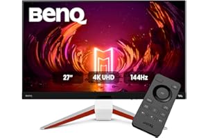 BenQ MOBIUZ EX2710U Monitor 4K Gaming (27 pollici, IPS, 144 Hz, 1ms, HDR 600, HDMI 2.1, VRR compatibile per PS5, telecomando)