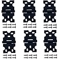6Pcs Cabinet Door Hinges Black Kitchen Cabinet Hinges Black Hinges Face Mount Cabinet Hardware Cabinet Hinges for Furniture Accessories