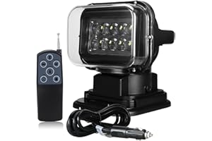 PICAA 50W LED Search Light Wireless Remote Control Magnetic Led Work Light Spotlight Searchlight 12V 24V for Offroad 4x4 Truck Car Marine Boat
