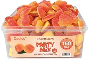 ‎CAPICO Pfirsichherzen gezuckertes Fruchtgummi (1050g / ca. 150 Stück) Halal