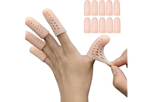Protège Doigts en Gel Respirant Protege Doigt Respirants en Silicone Protecteur de Doigt de Gel pour Déclencher les Doigts fissuration des doigts,arthrite des doigts