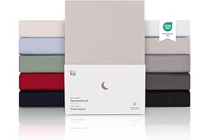 Blumtal® Premium Topper Spannbettlaken 180x200 cm Jersey - Oeko-TEX zertifiziertes Spannbettlaken Topper 180x200 Baumwolle - Spannbettlaken 180x200cm Topper/Bettlaken Topper 180x200/Topper Bezug Grau