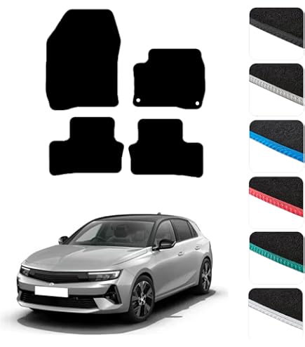 Tailored Black Car Mats With Pink Trim For Vauxhall Astra 2004-2009 – Rmsone, Made In UK