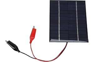 Duendhd 5W 12V Outdoor DIY Solar Cells Charger Polysilicon Epoxy Panels 136X110MM for 9-12V Battery Tool