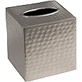 Monarch Living Cover Tissue Box Holder, Metal, Pewter Colour