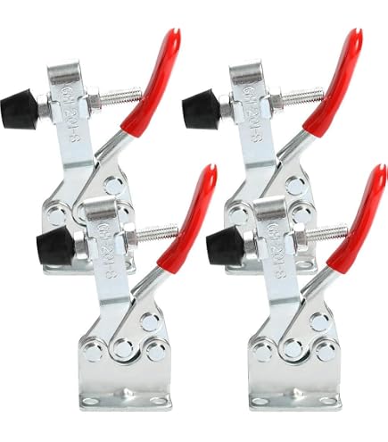Lot De 4 Serre-Joints à Bascule Horizontale (Sauterelles) GH-201-B - Acier Inoxydable