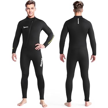 Combinaison De Plongée Homme Intégrale Manches Longues – Néoprène, Fermeture Avant, Pour Snorkeling Et Sports Nautiques