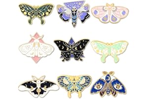 SWZY 9 Pièces Papillon Email Broche Ensemble Broche 3D Mignonne Broches d’Animal de Dessin Animé de Revers pour Enfants DIY Accessoire d’Artisanat Vêtements Sac à Dos Insigne d'Épingle
