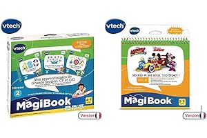 VTech - Livre MagiBook - Mes apprentissages de Grande Section, CP & CE1 - Pack de 3 Livres, Livres éducatifs & MagiBook - Le Travail en équipe avec Mickey et Ses Amis !