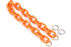 Xiazw 58 cm Einstellbare Acryl Kette Taschenkette Geldbörsen Riemen Schultergurt Taschengurt Ersatz Dekoration für Taschen Handtaschen (Orange)