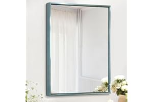 AAZZKANG Mirror Wall Decoration Metal Framed Mirror Modern Wall Mounted Mirror for Bedroom Bathroom Living Room Rectangular Vanity Mirror 50 x 40 cm