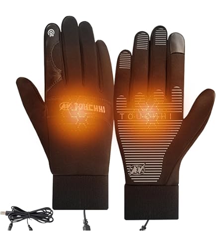Gants Chauffants Rechargeables Loowoko - Batterie 7,4V 3000mAh, 3 Niveaux, Imperméables, écran Tactile