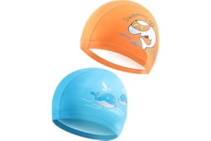 TODREMOU Gorro Piscina Niño Niña Natacion–3-10 años Bebe Natación PU