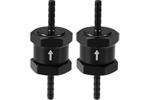 Hihaha Fuel Check Valve One Way/Inner Non Return One Way Check Valve for Car Fuel Petrol Gasoline Diesel/Durable 0.16" 4mm OD / 2 Pcs Black