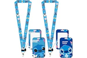 S-titch Lanyard con Soporte para Tarjetas, LGQHCE 2PCS S-titch Lanyard Correa Para el Cuello Lanyard Portatarjetas, Cordón con Soporte para Tarjetas para Tarjetero Llavero Identificativa (A)
