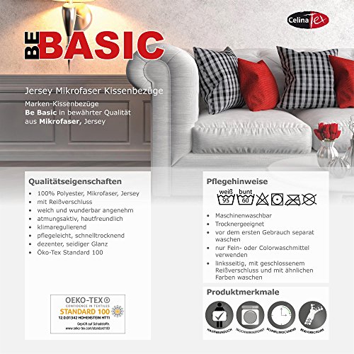 Seitenschläferkissen Stillkissen Bezug 40 x 145 cm Mikrofaser Doppelpack BeBasic bordeaux - 5