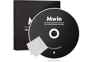 Mwin Disco di Pulizia per Lettori CD, Kit per la Pulizia delle Lenti per Lettori CD/VCD/DVD per Auto e Casa