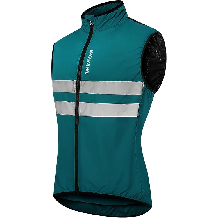 Gilet Coupe-vent Sans Manches Haute Visibilité | Homme, Taille M, Orange | Pour Running, Vélo, Randonnée | Imperméable Léger - 3