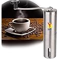 zhart Portable Manual Stainless Steel Coffee Bean Grinder with Adjustable Setting for Home, Travel and Camping Kitchen Tool