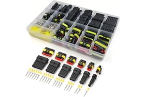 HAOHAI 708 pezzi 43 kit di connettori per cavi elettrici per auto, impermeabili, 1, 2, 3, 4, 5, 6 pin, per moto, auto, camion
