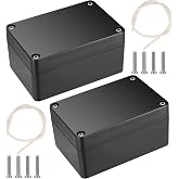2 Pieces Junction Boxes, Electrical Outdoor Watertight Bypass Box, Plastic Electronics Project Boxes, Waterproof Electrical C