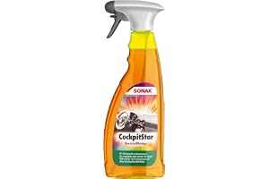 SONAX 02494000 CockpitStar 750 ml | Cockpit renare för all plast i bilen, antistatisk och dammbeständig, med fräsch doft