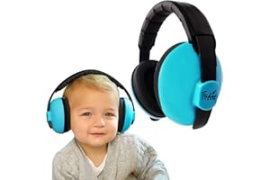 FRIDAY 7CARE Friday Baby Ear Protection (0-2+ Years) - Comfortable and Adjustable Noise Cancelling Ear Muffs for Infants & Newborns | Baby Headphones Noise Reduction for Airplanes, Fireworks, Concerts, Blue