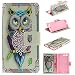 Produktbild Anlike Eule Sony Xperia X Compact /XC Hülle, Folio PU Leder Flip Brieftasche Schutzhülle Wallet Case Tasche Cover Handytasche Schutzhülle Handy Zubehör Lederhülle Handyhülle mit Bookstyle mit Standfunktion Kredit Kartenfach