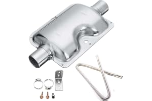 IGRARK Abgasschlauch Schalldämpfer, 24 mm Standheizung Schalldämpfer mit 120cm Edelstahl Auspuff Abgasschlauch, Für Eberspacher/Webasto Diesel Luft Standheizung