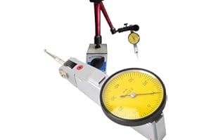 Longzhuo Messuhr 0-0,8 mm Magnetische Schwalbenschwanzschienen Messuhr Testanzeige 0,01 mm Messskala Messwerkzeug (inkl. Zubehör)