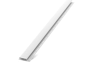 Bryza Kunststoffpaneele Weiß RAL9010 1,50m Wandpaneele Deckenpaneele Innen und Außen Unterdachpaneele Dachkasten Wandverkleidung Holzoptik (H- Verbindungsleiste 1,50m)