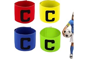JJiaoLinin Captain Armband, 4PCS Multicolor Football Captains Armbands, Adjustable Soccer Captain Armband for Adult and Youth, for Football, Basketball, Hockey, Rugby etc