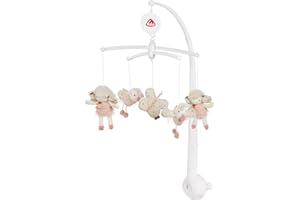 Fehn Musik-Mobile feehnLAND – Musikmobile mit Spieluhr-Melodie „Weißt du wieviel Sternlein stehen“ – Einschlafhilfe zur Beruhigung & Beschäftigung – Mit Bett-Befestigung für Babys von 0-5 Monaten