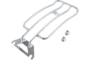 XMT-MOTOR Siège Solo Porte-Bagage Chrome pour Harley Davidson Touring Electra Glide Road King FLHT FLHR 1997-2005