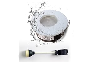 Sweier IP65 Waterproof LED Recessed Ceiling Downlight for Bathroom and Kitchen Spotlight (Bulb Not Included), Die Cast Aluminum White Downlight Cutout 68mm