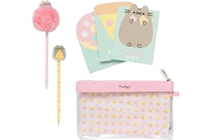 Grupo Erik Set Cancelleria Pusheen Foodie Collection, cancelleria scuola divertente, include astuccio con bloc notes, penna, matita, gomma per cancellare e 3 bloc notes