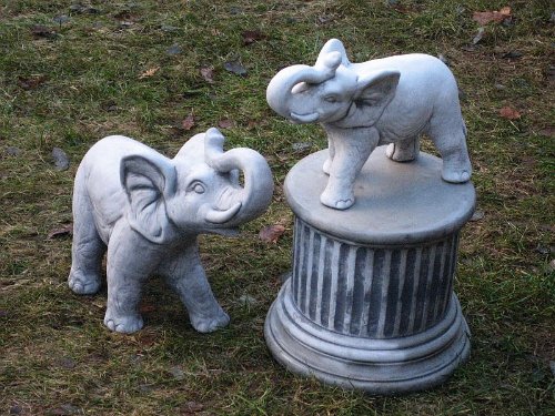 Nr.044 Steinfigur Feng Shui Elephant Elefant Klein ca.5,8 kg Frostfest Stein - 8