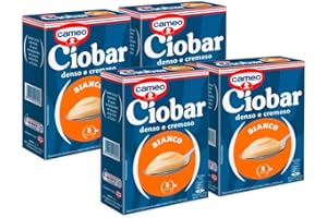 CAIYA 4X Cameo Ciobar Bianco Preparato per Cioccolata Calda al Cioccolato Bianco Denso e Cremoso Scatola con 5 Bustine 105g [4 Confezioni]