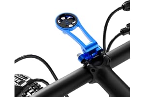 BIBERAXLE Adjustable 32mm Bike Stem Computer Mount for Garmin Edge Explore, Aluminum Alloy Bike GPS Out Front Mounts, Flashlight and Action Camera Install, Compatible with Bryton, Wahoo, and CATEYE Blue